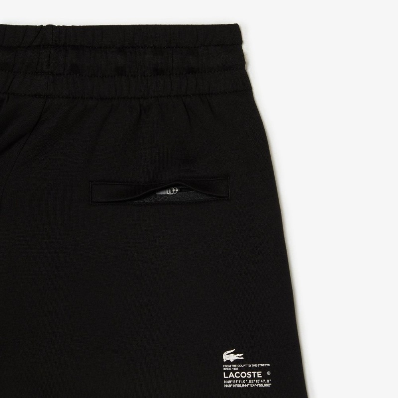 Women's Lacoste Plain Shorts Black | RLQ627041