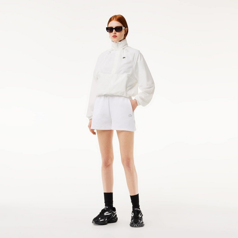 Women's Lacoste Plain Shorts White | TQY036824