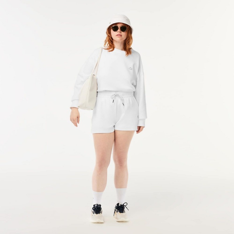 Women's Lacoste Plain Shorts White | TQY036824