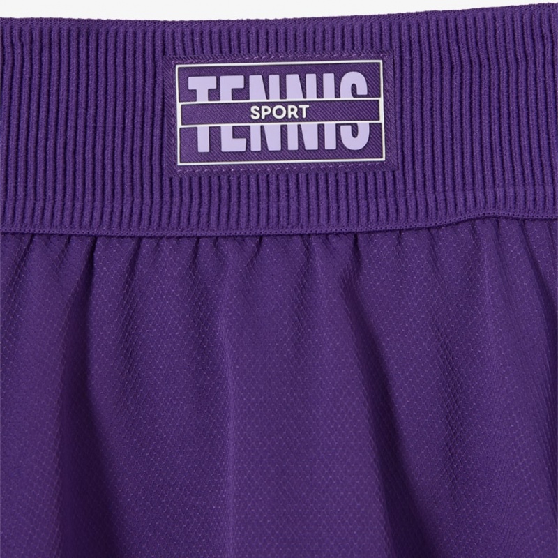 Women's Lacoste Pleated Back Ultra-Dry Tennis Skirt Purple | NWE189046