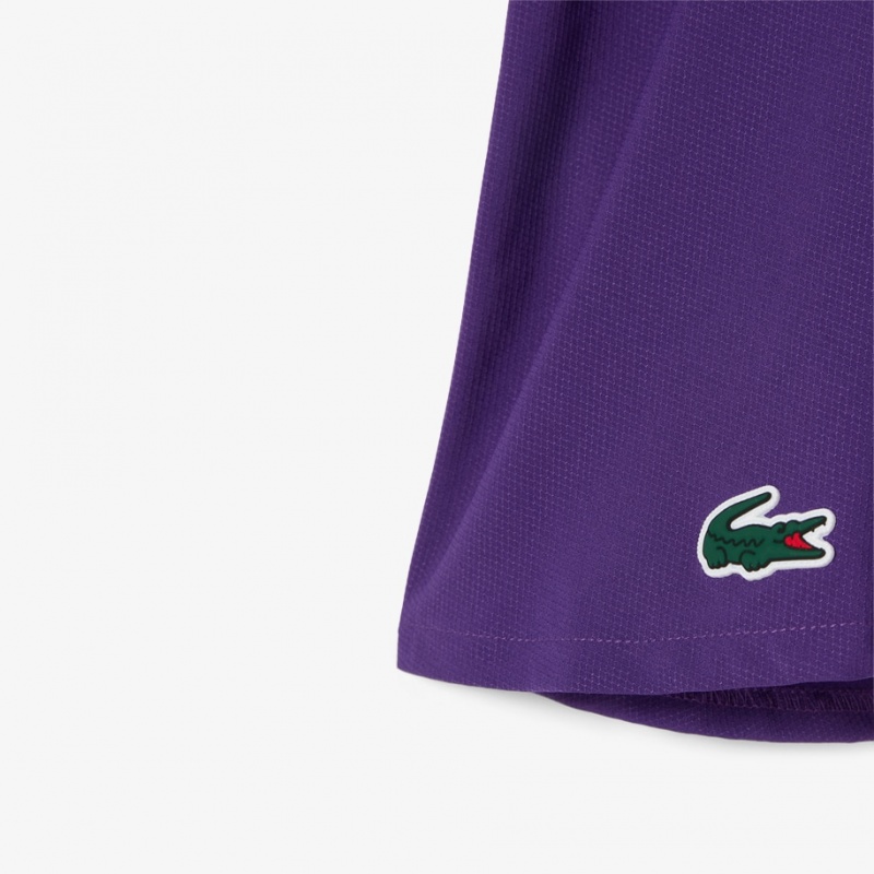 Women's Lacoste Pleated Back Ultra-Dry Tennis Skirt Purple | NWE189046