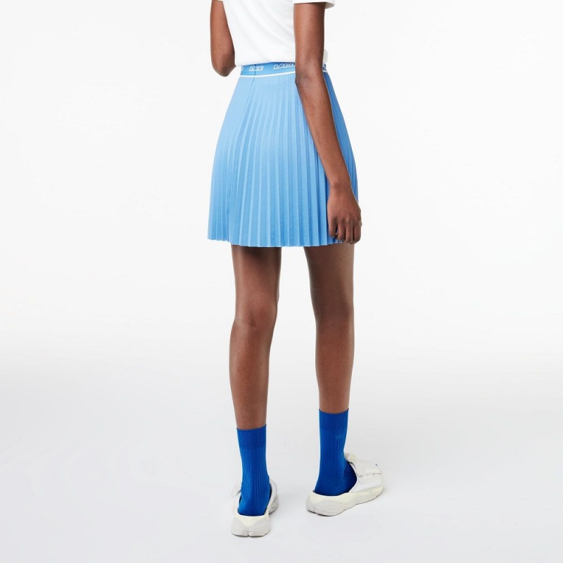 Women's Lacoste Pleated Skirt Ethereal blue | AHP684309