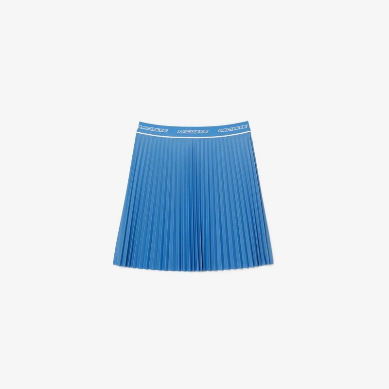 Women's Lacoste Pleated Skirt Ethereal blue | AHP684309