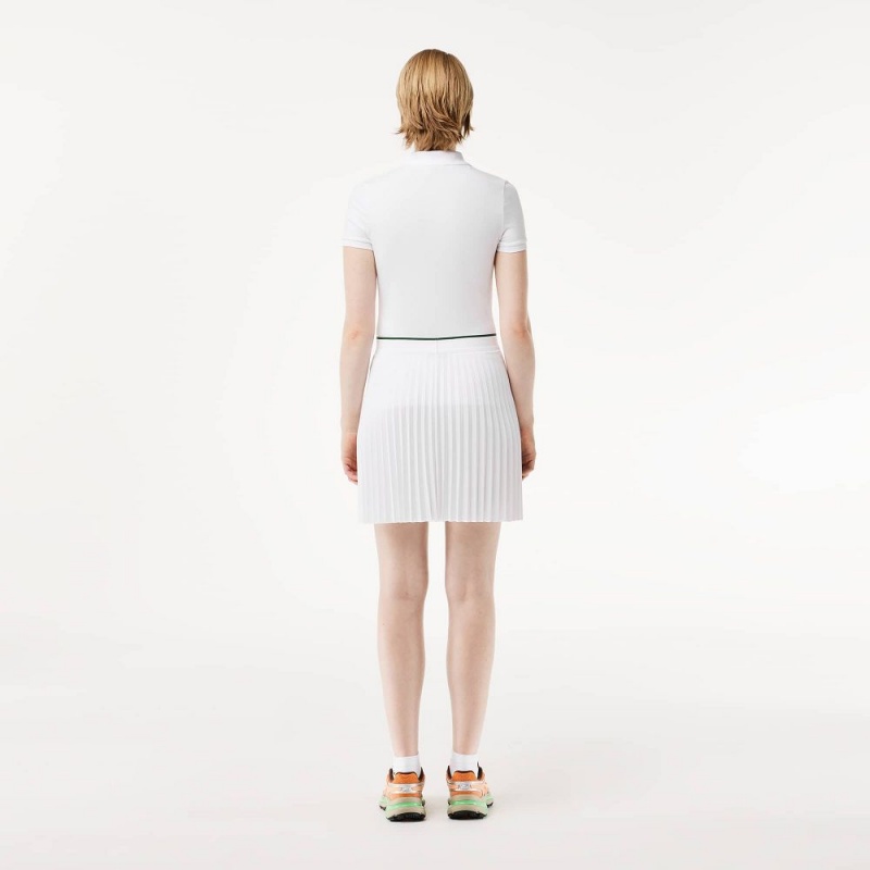 Women's Lacoste Pleated Skirt White | IFE691824