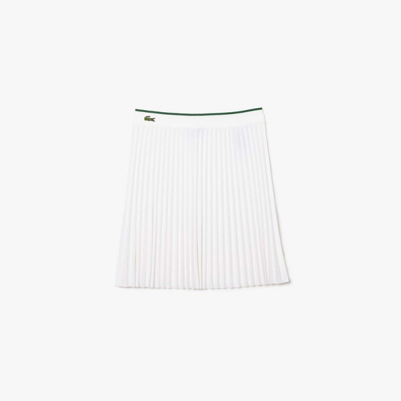 Women's Lacoste Pleated Skirt White | IFE691824