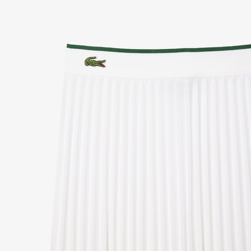 Women's Lacoste Pleated Skirt White | IFE691824