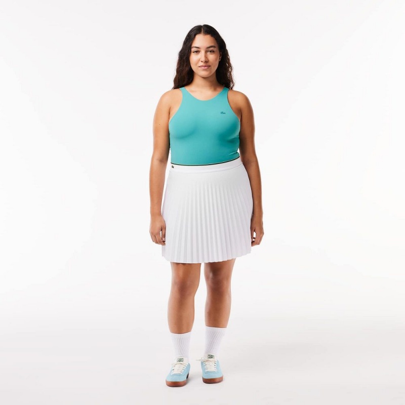 Women's Lacoste Pleated Skirt White | IFE691824