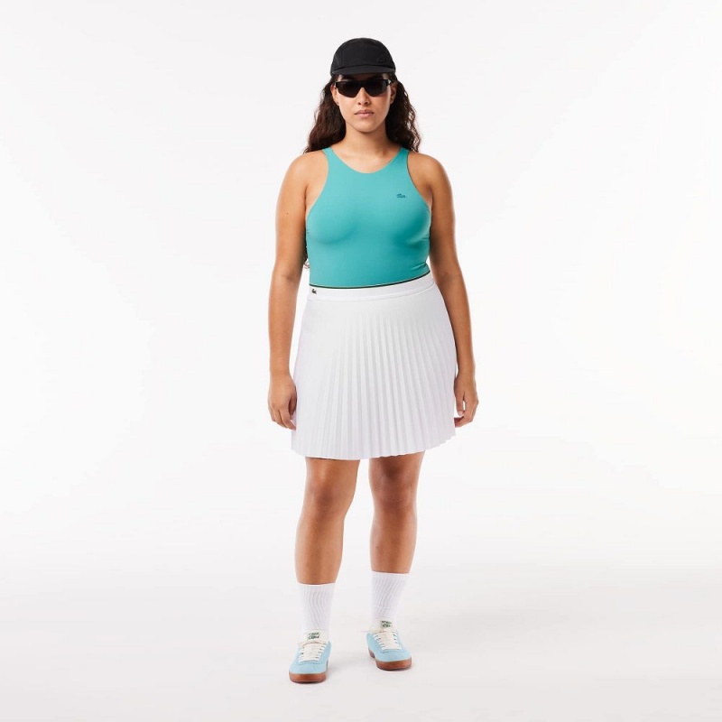 Women's Lacoste Pleated Skirt White | IFE691824