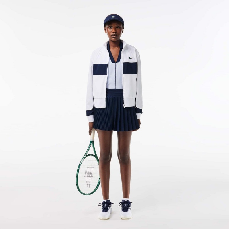 Women's Lacoste Pleated Tennis Shorts Navy Blue | NFQ245089