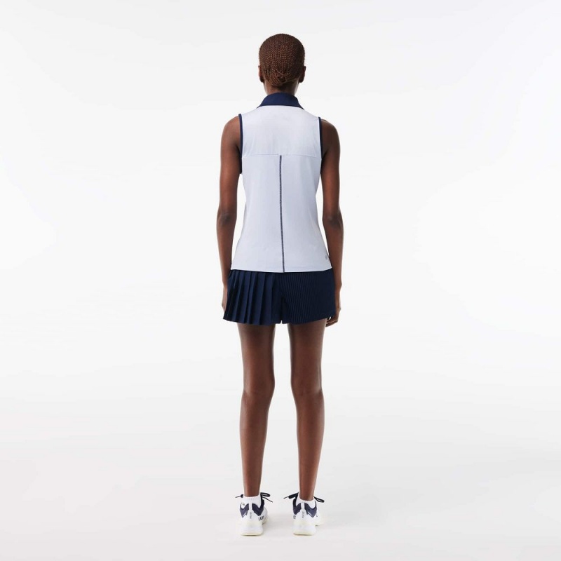 Women's Lacoste Pleated Tennis Shorts Navy Blue | NFQ245089