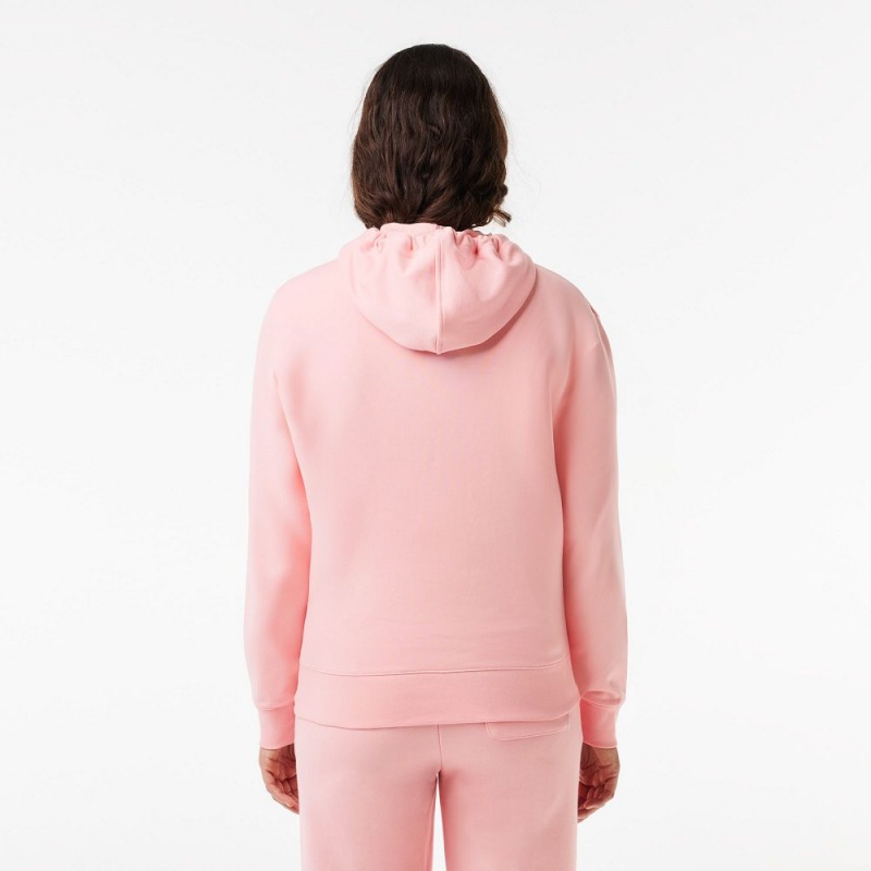 Women's Lacoste Printed Hoodie Waterlily Pink | GSV801654