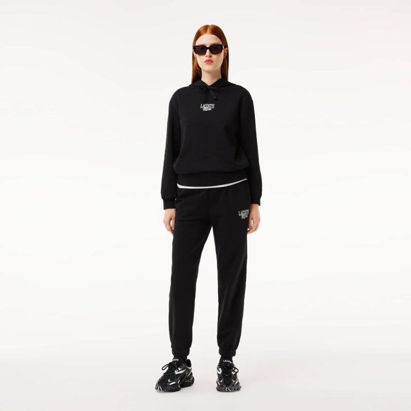 Women's Lacoste Printed Sweatpants Black | WUF875640