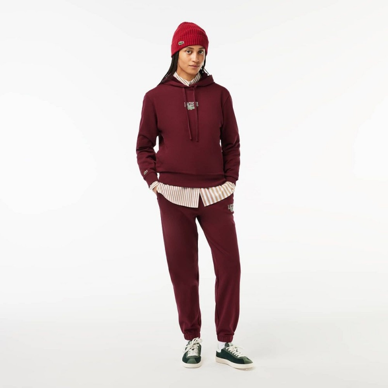 Women's Lacoste Printed Sweatpants Bordeaux | ATX703524