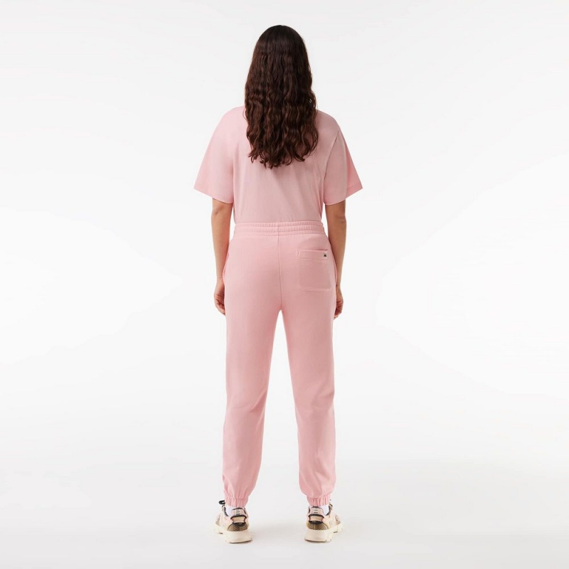 Women's Lacoste Printed Sweatpants Waterlily Pink | JFG985042