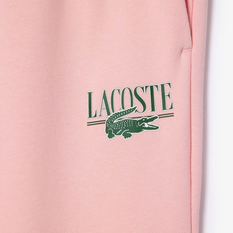 Women's Lacoste Printed Sweatpants Waterlily Pink | JFG985042