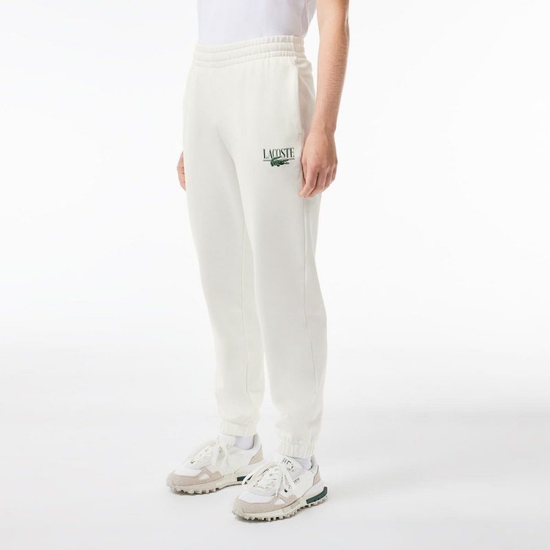 Women's Lacoste Printed Sweatpants White | IHX704823