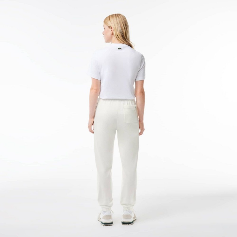 Women's Lacoste Printed Sweatpants White | IHX704823