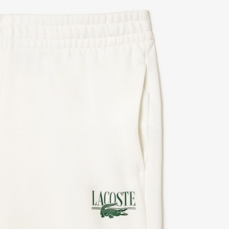 Women's Lacoste Printed Sweatpants White | IHX704823