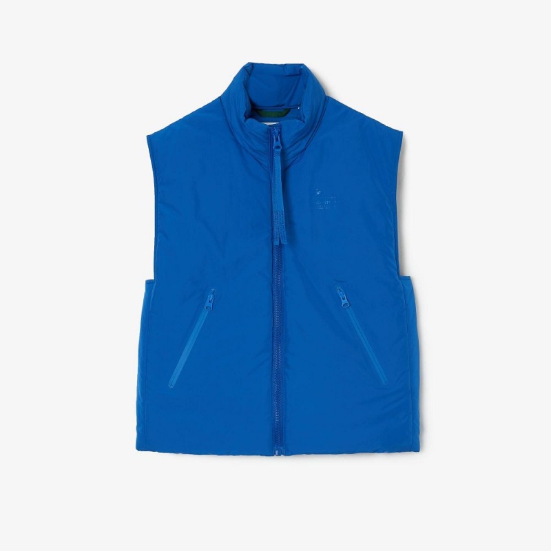 Women's Lacoste Puffer Vest Jackets Kingdom Blue | KZA940385