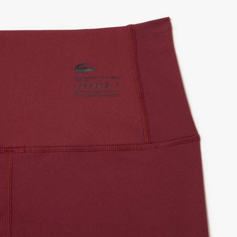 Women's Lacoste Recycled Polyester Tapered Leggings Bordeaux | KEP190528