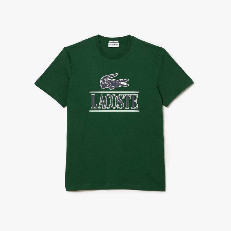 Women's Lacoste Regular Fit Heavy Cotton Jersey T-Shirt Pine green | LHN859176