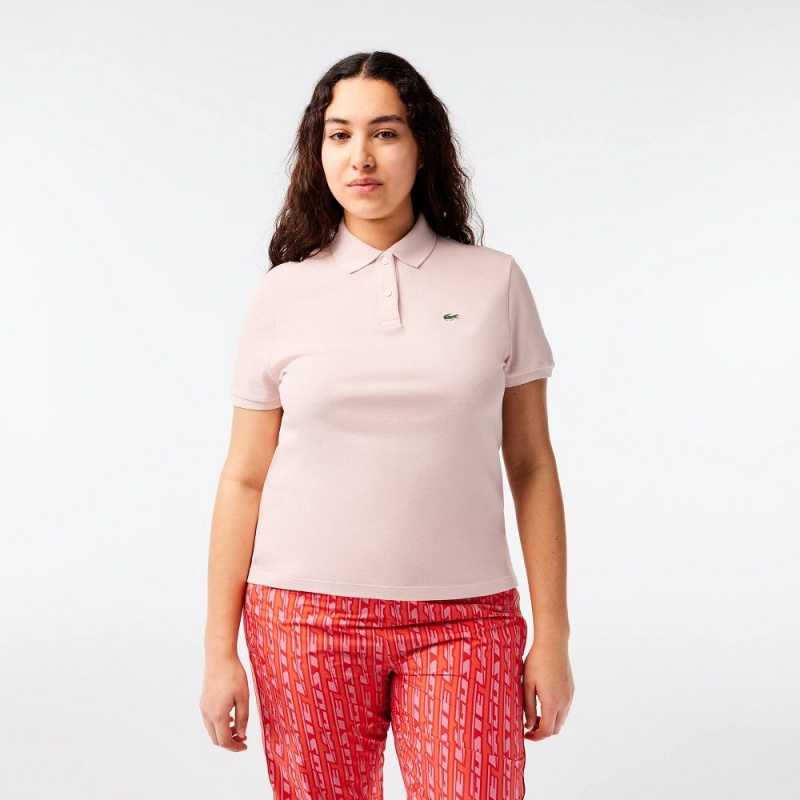 Women's Lacoste Regular Fit Soft Cotton Petit Piqué Polo Shirts Light Pink | AEQ195820