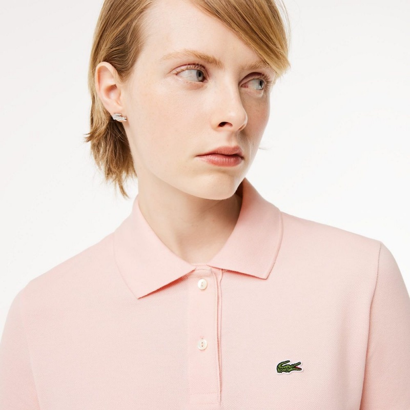 Women's Lacoste Regular Fit Soft Cotton Petit Piqué Polo Shirts Light Pink | AEQ195820