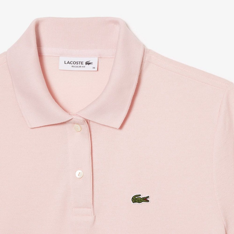 Women's Lacoste Regular Fit Soft Cotton Petit Piqué Polo Shirts Light Pink | AEQ195820