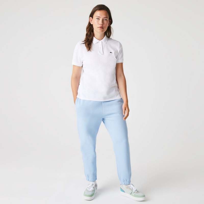 Women's Lacoste Regular Fit Soft Cotton Petit Piqué Polo Shirts White | WOT592063