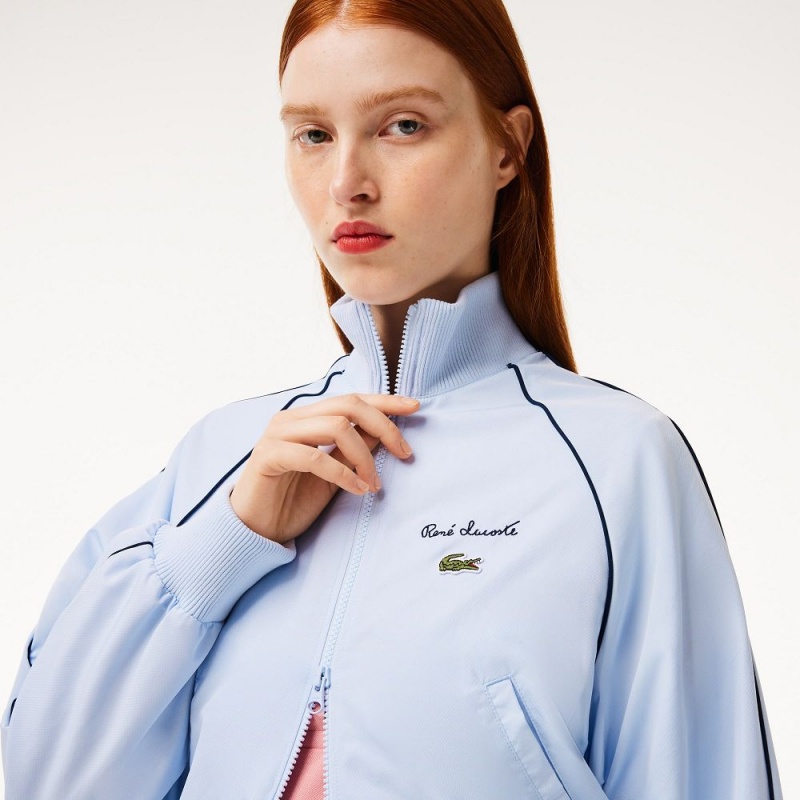 Women's Lacoste Relaxed Fit Track Jackets Phoenix blue | UMW213809