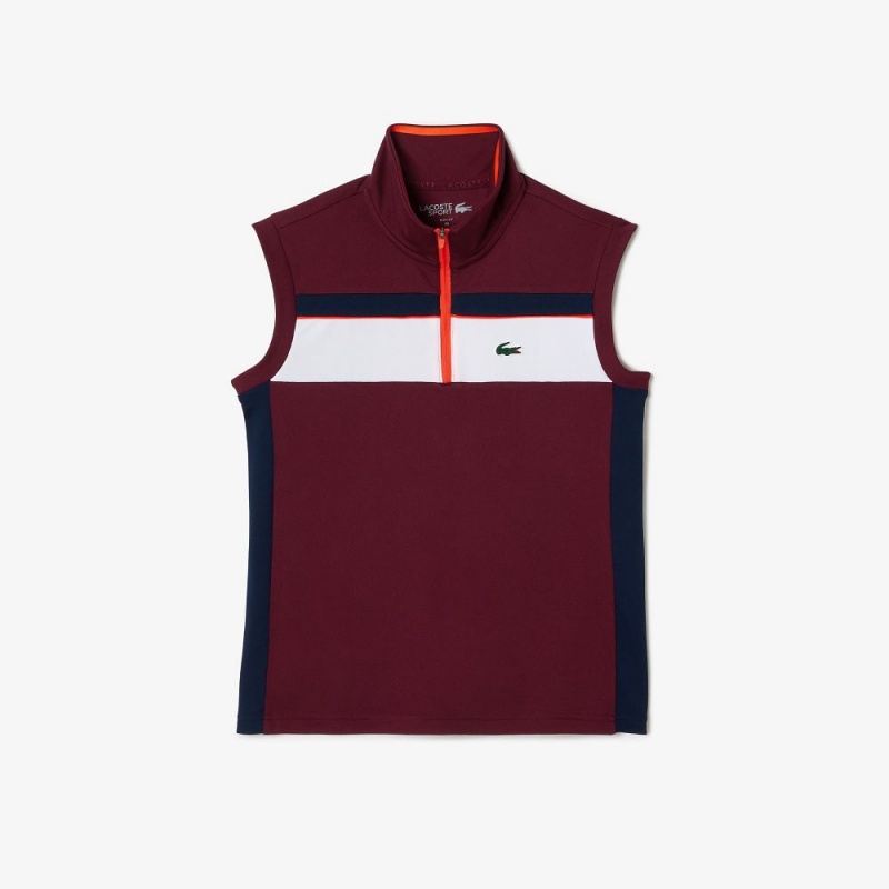 Women's Lacoste Ripstop Piqué Ultra-Dry Tennis Polo Shirts Bordeaux Navy Blue | SQK713265