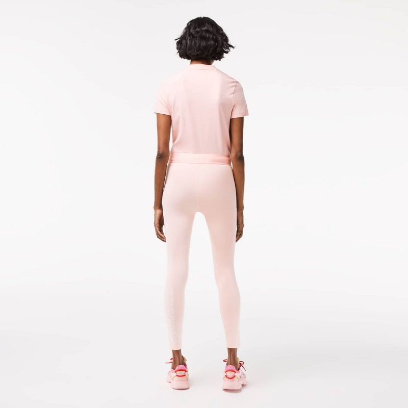 Women's Lacoste SPORT 7/8 Length Recycled Polyester Leggings Waterlily Pink | PVM641973