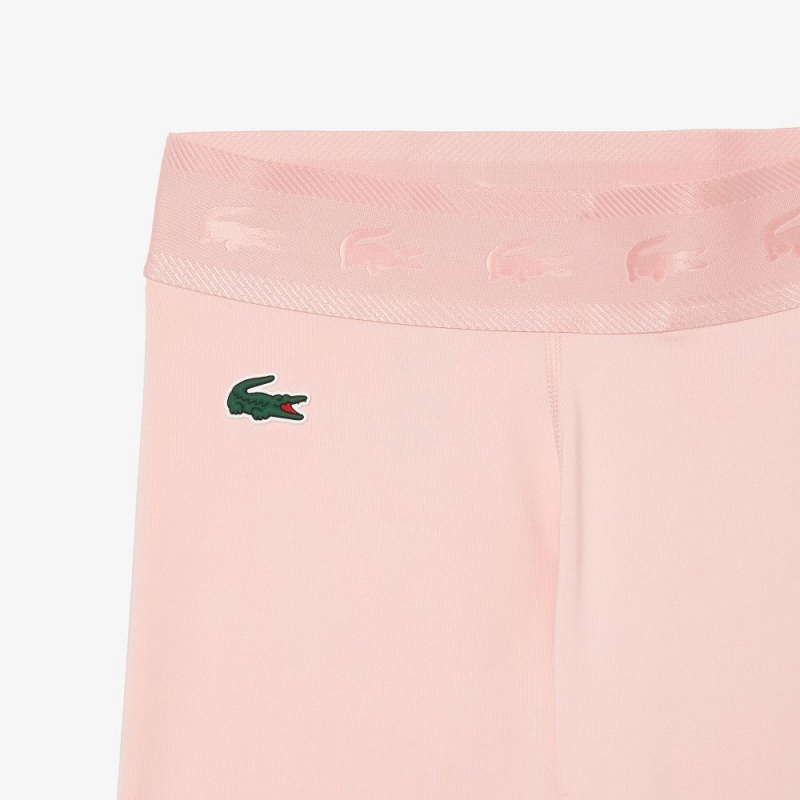 Women's Lacoste SPORT 7/8 Length Recycled Polyester Leggings Waterlily Pink | PVM641973