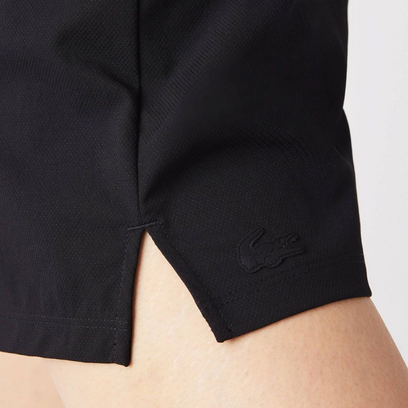 Women's Lacoste SPORT Removable Belt Shorts Black | NIJ126439