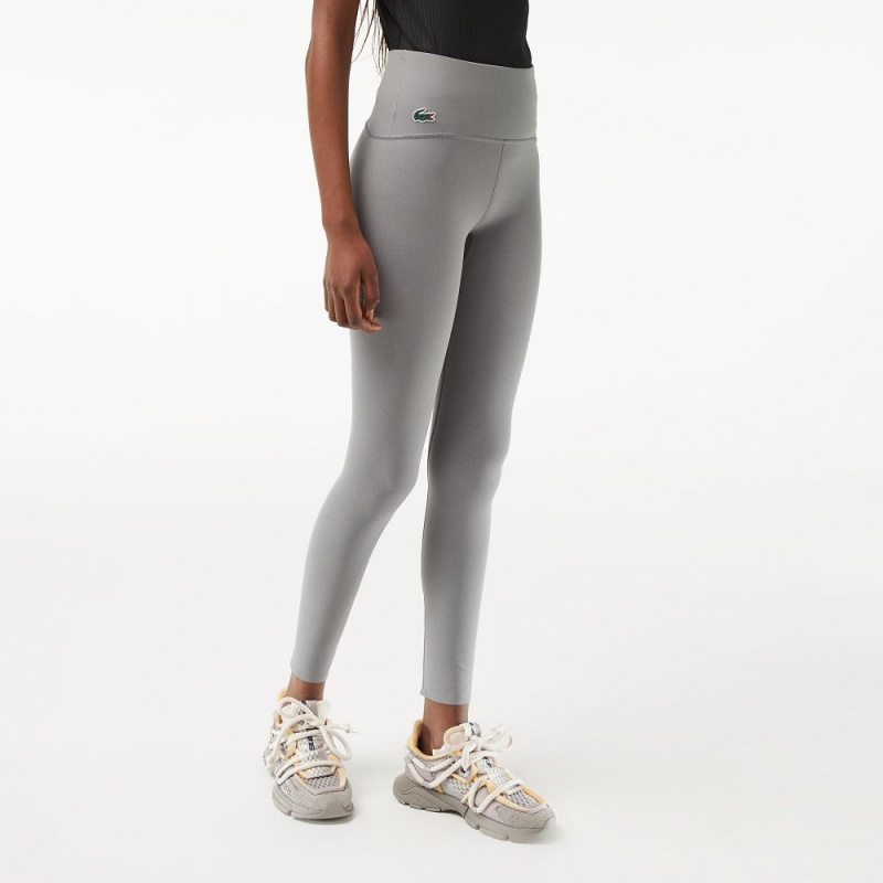 Women's Lacoste SPORT Sculpting Leggings Grey Chine | JGV650731