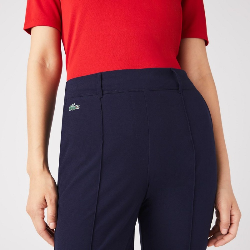 Women's Lacoste SPORT Stretch Ultra-Dry Golf Pants Navy Blue | KVC091584