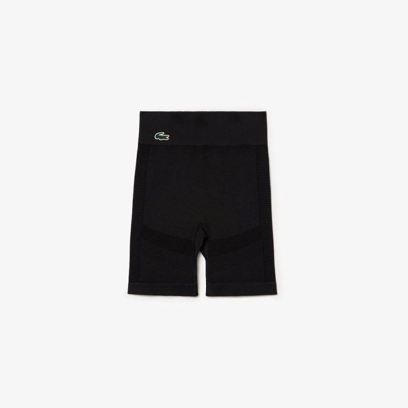 Women's Lacoste Seamless Sport Bike Shorts Black | OMK273681