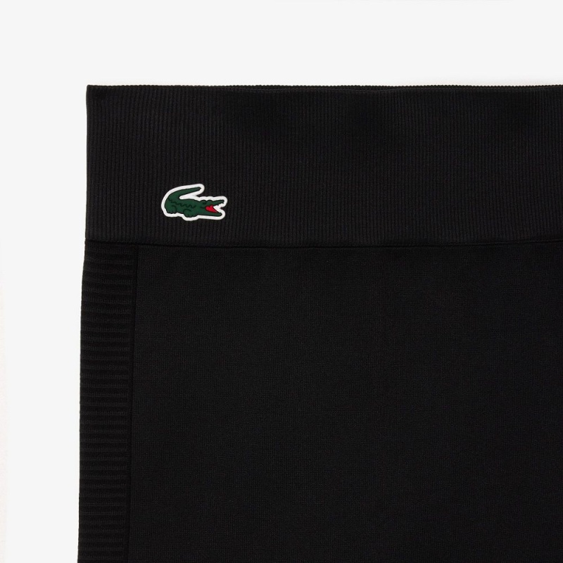 Women's Lacoste Seamless Sport Bike Shorts Black | OMK273681