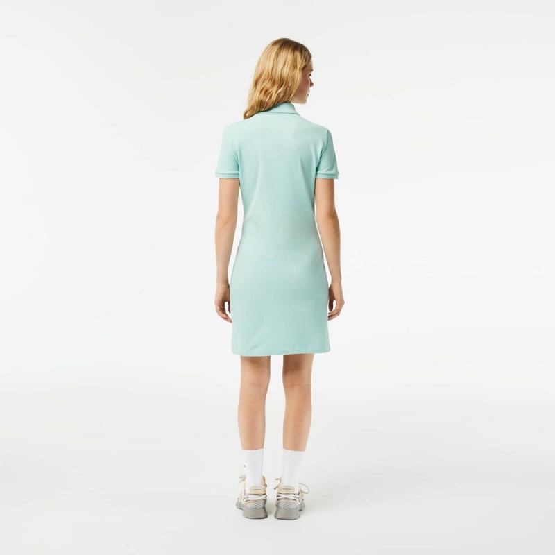 Women's Lacoste Slim Fit Stretch Cotton Piqué Polo Dress Mint | IGY705123