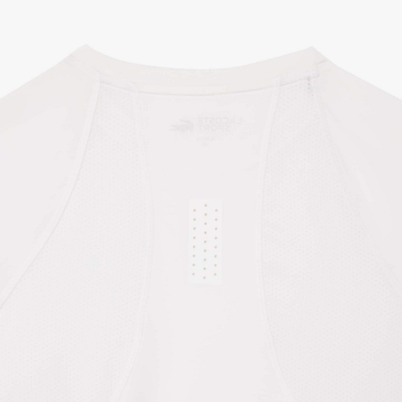 Women's Lacoste Slim Fit Ultra-Dry Sport Stretch T-Shirt White | WFI730124