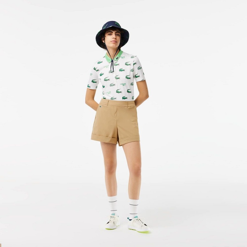 Women's Lacoste Sport Golf Shorts Beige | VIY490362