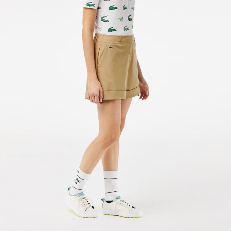 Women's Lacoste Sport Golf Shorts Beige | VIY490362