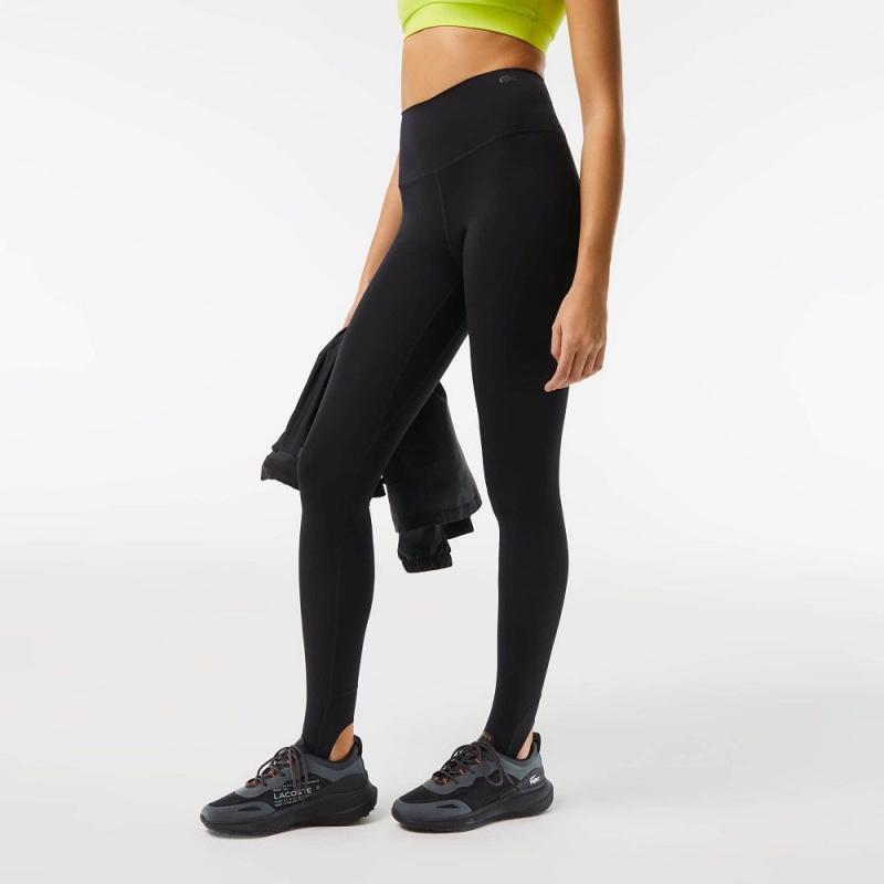 Women's Lacoste Stirrup Leggings Black | ERT197203