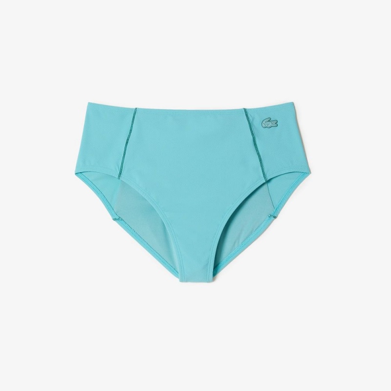 Women's Lacoste Technical Jersey Briefs Swimsuit Turquoise | HOP508194