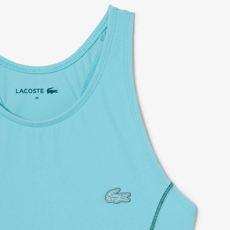 Women's Lacoste Technical Jersey Top Swimsuit Turquoise | DMG267854