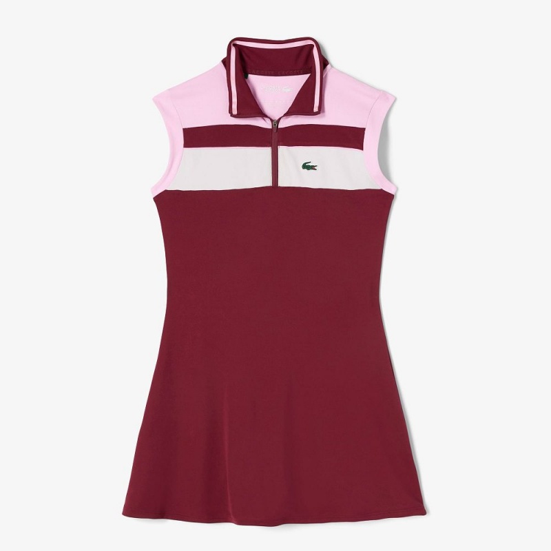 Women's Lacoste Tennis Dress Bordeaux Pink Bordeaux | OWY610495