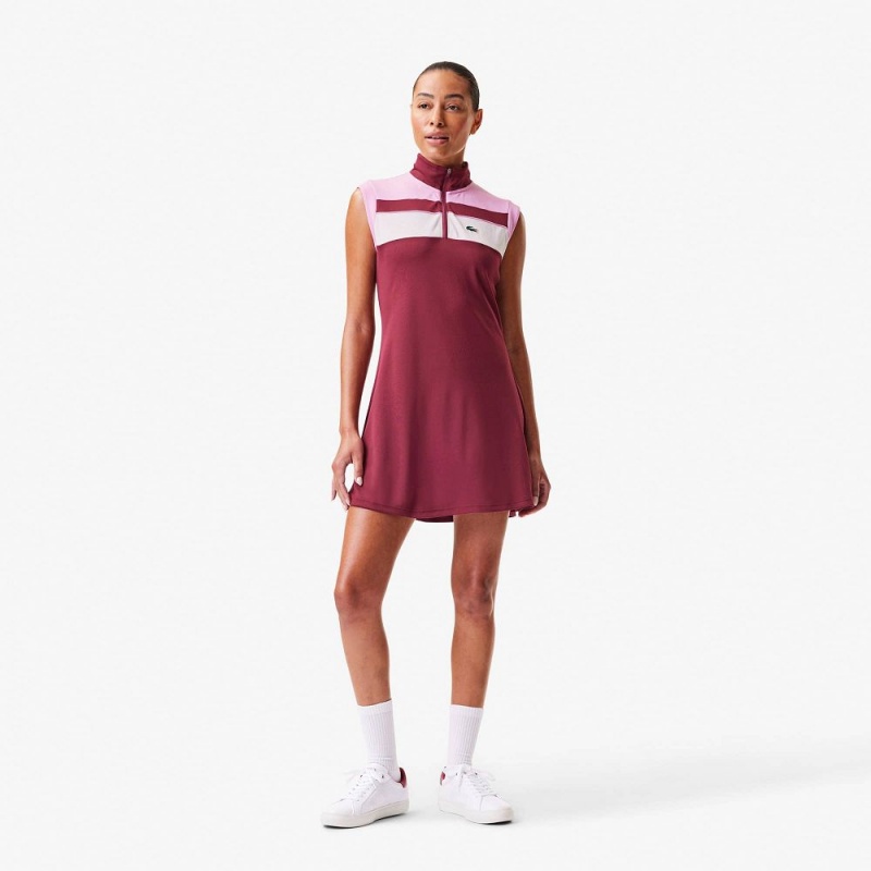 Women\'s Lacoste Tennis Dress Bordeaux Pink Bordeaux | OWY610495