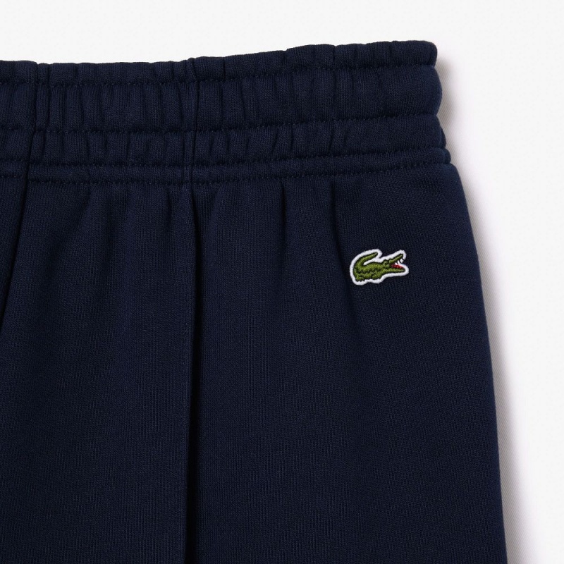 Women's Lacoste Tennis Print Cotton Joggers Navy Blue | EIJ351209