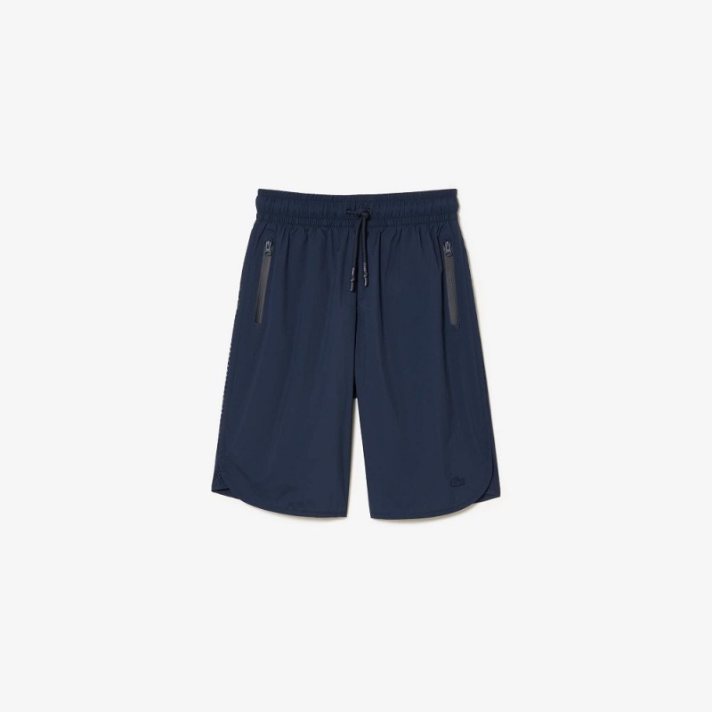 Women's Lacoste Two-Tone Bermuda Shorts Blue | LYD405317