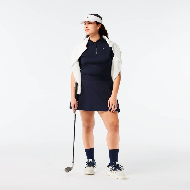 Women's Lacoste Ultra-Dry Golf Skirt Navy Blue | LRC531846